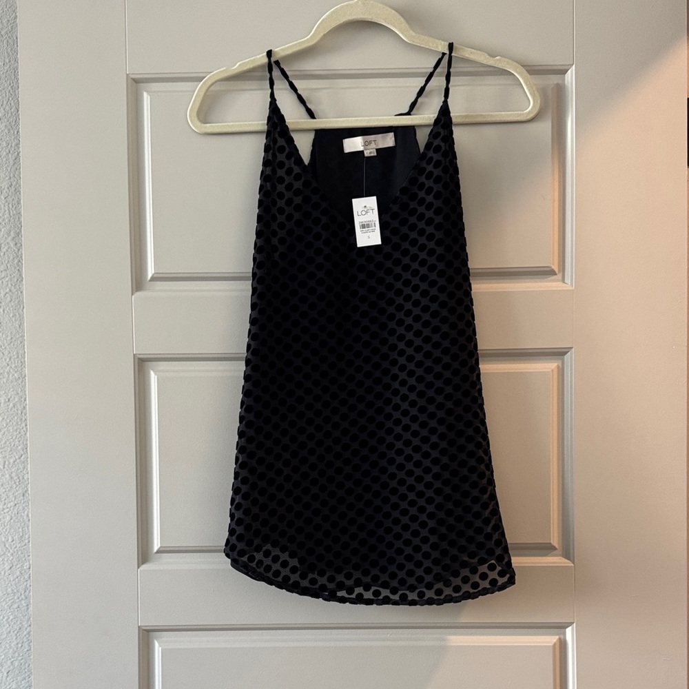 Loft - Black Polka Dot Women's Top